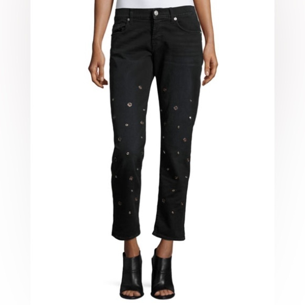 Hudson jeans Riley Grommet Studded grunge steampunk slouchy straight crop‎ 28